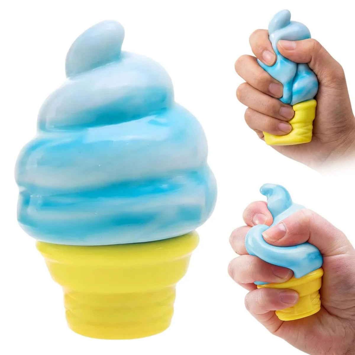 Jucarie Senzoriala Squishy, Model Inghetata, Antistres cu Revenire Lenta, Spuma PU Soft Touch, 1 Bucata, Culoare Aleatorie, 8.5 x 6 x 6 cm