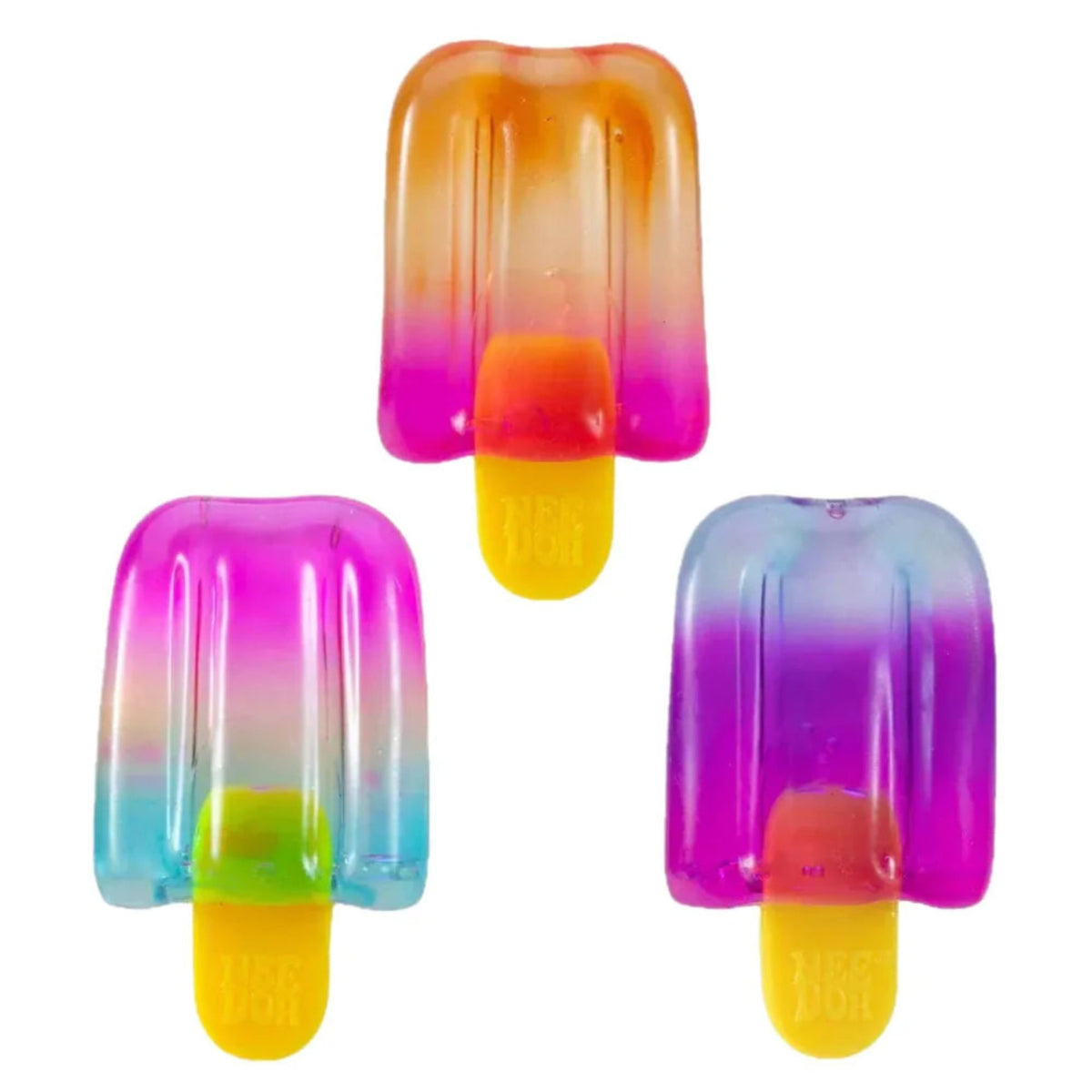 Jucarie Senzoriala Squishy, Model Inghetata pe Bat, Textura Densa Tip Maltoza Antistres, Gel Polimeric TPR, 140 g, 8.5 x 4 x 6 cm, Culoare Aleatorie, 1 Bucata