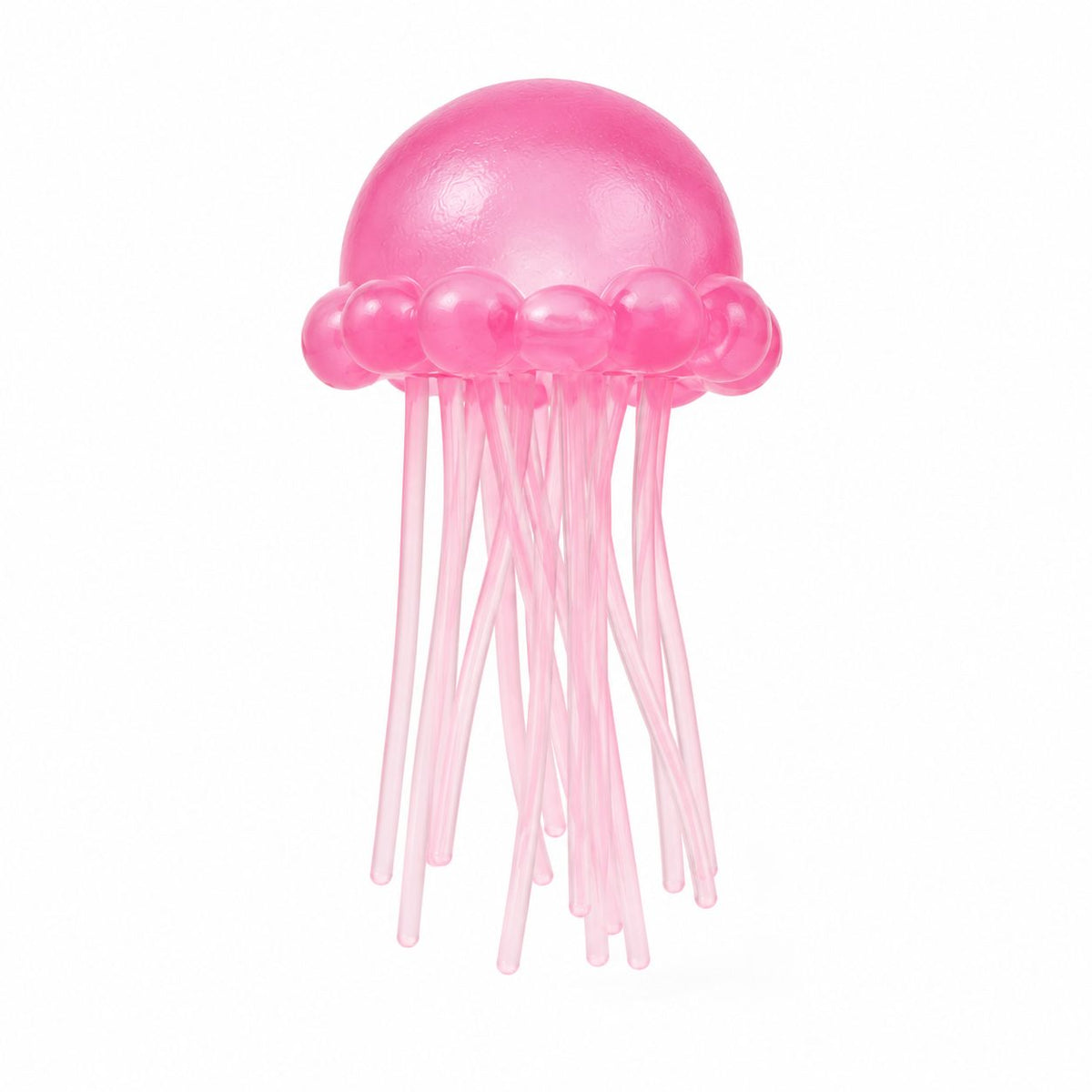 Jucarie Squishy Meduza, Antistres Senzorial Slow Rising cu Tentacule Flexibile, Silicon și Plastic Translucid, 100 g, Roz