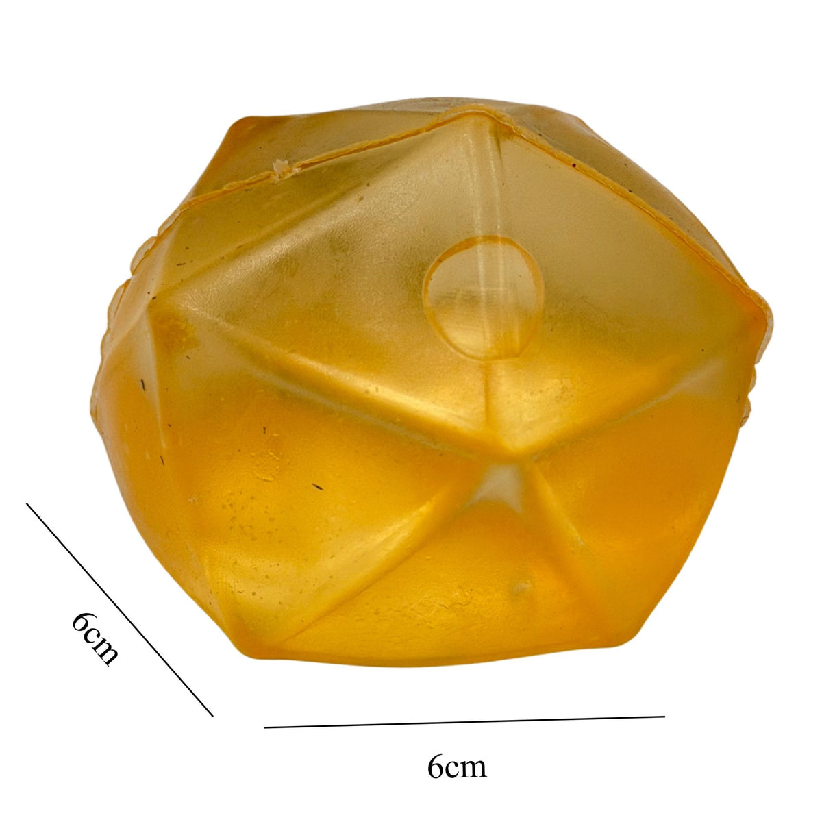 Jucarie Squishy Cub 3D Diamond, Antistres Senzorial cu Revenire Lenta, Silicon Dens, 6x6 cm, 140 g, Portocaliu