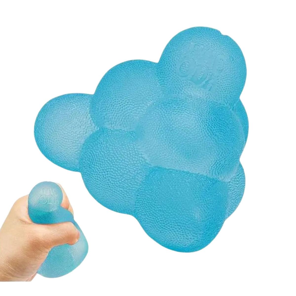 Jucarie Squishy Piramida 3D Antistres, Revenire Lenta, Spuma Poliuretanica Frosted, 6.5 cm, Albastru