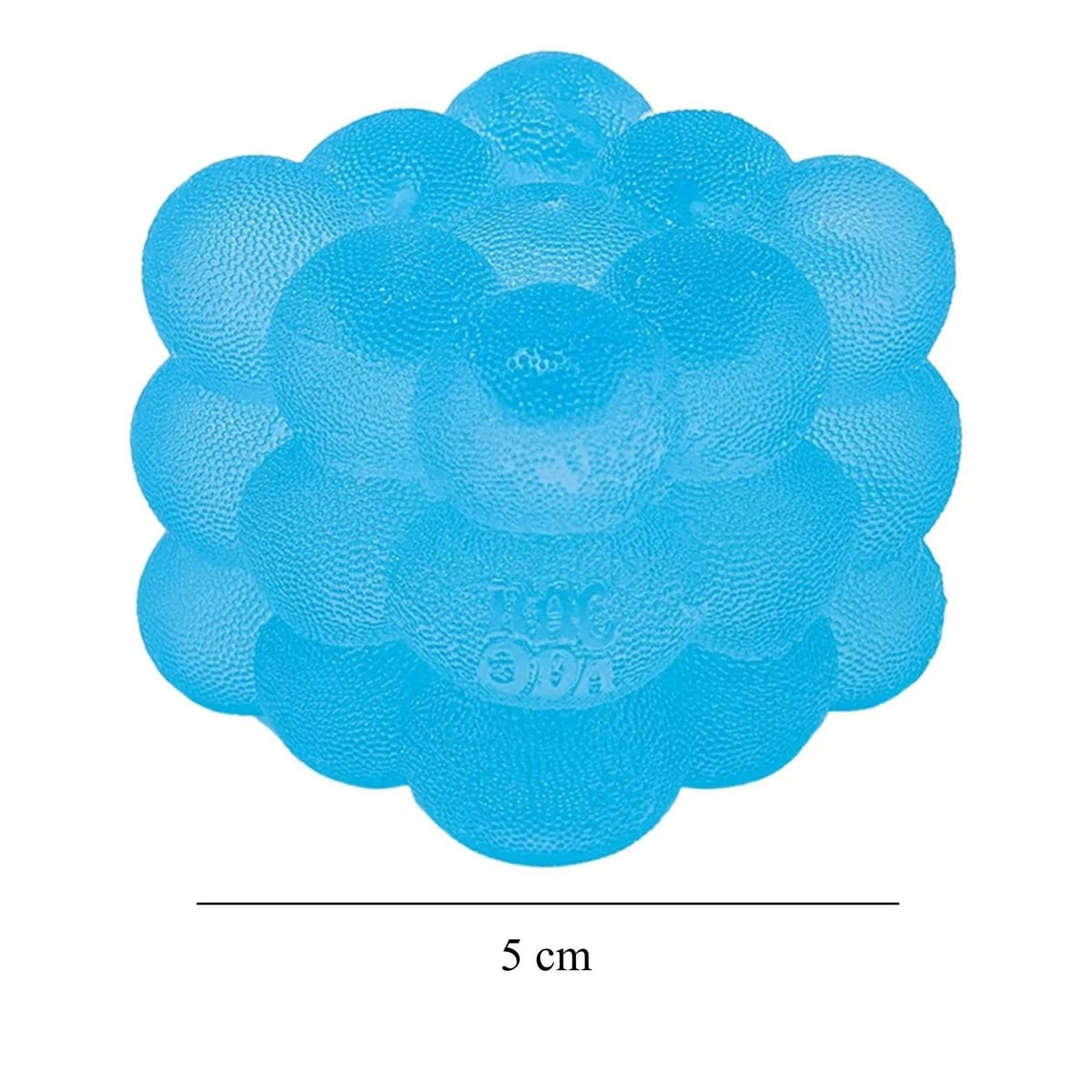 Jucarie Squishy Antistres, Cub Fidget 3D cu Revenire Lenta, Model Sculptat cu Striatii, Spuma Densa, 5 cm, 180 g, Albastru