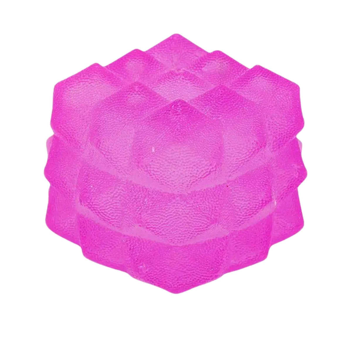 Jucarie Squishy Antistres, Cub Fidget 3D Sculptat cu Striatii, Spuma Slow-Rise, 5 cm, 135 g, Mov