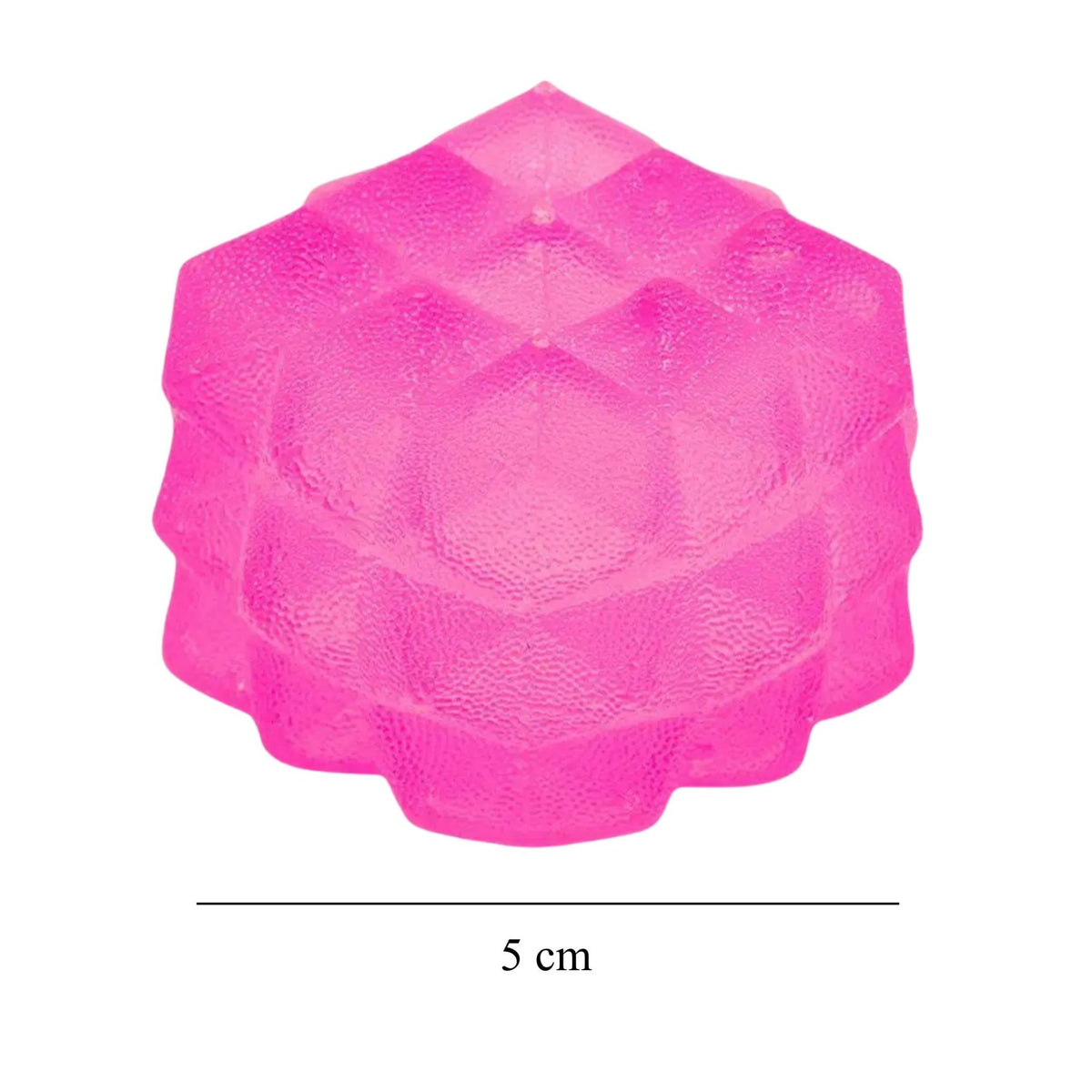 Jucarie Squishy Antistres, Cub Fidget 3D Sculptat cu Striatii, Spuma Slow-Rise, 5 cm, 135 g, Roz