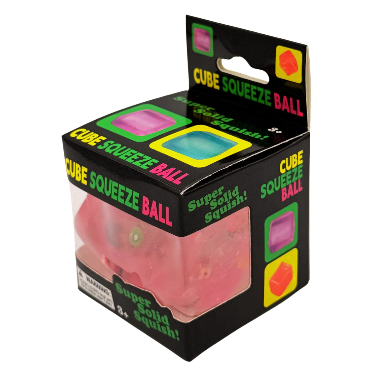 Jucarie Squishy Antistres Cub Fidget 3D, Model Fructe de Vara Super Solid, Silicon Dens, 5 cm, Roz