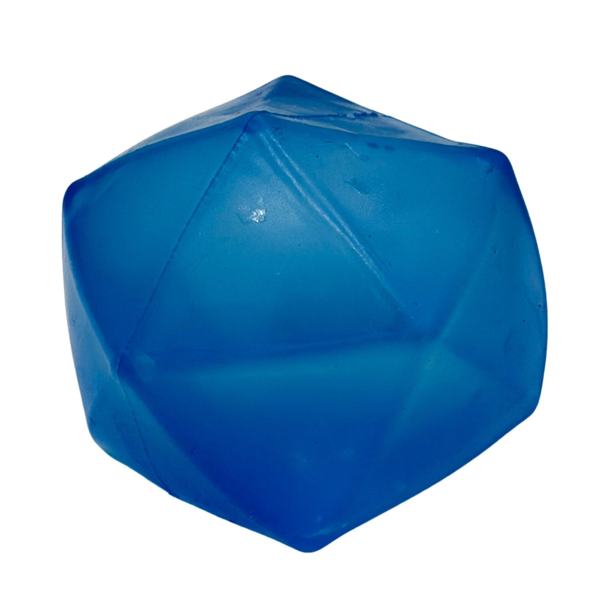 Jucarie Squishy Cub 3D, Model Diamond Sculptat Antistres cu Revenire Lenta, Silicon Dens, 6x6 cm, Albastru