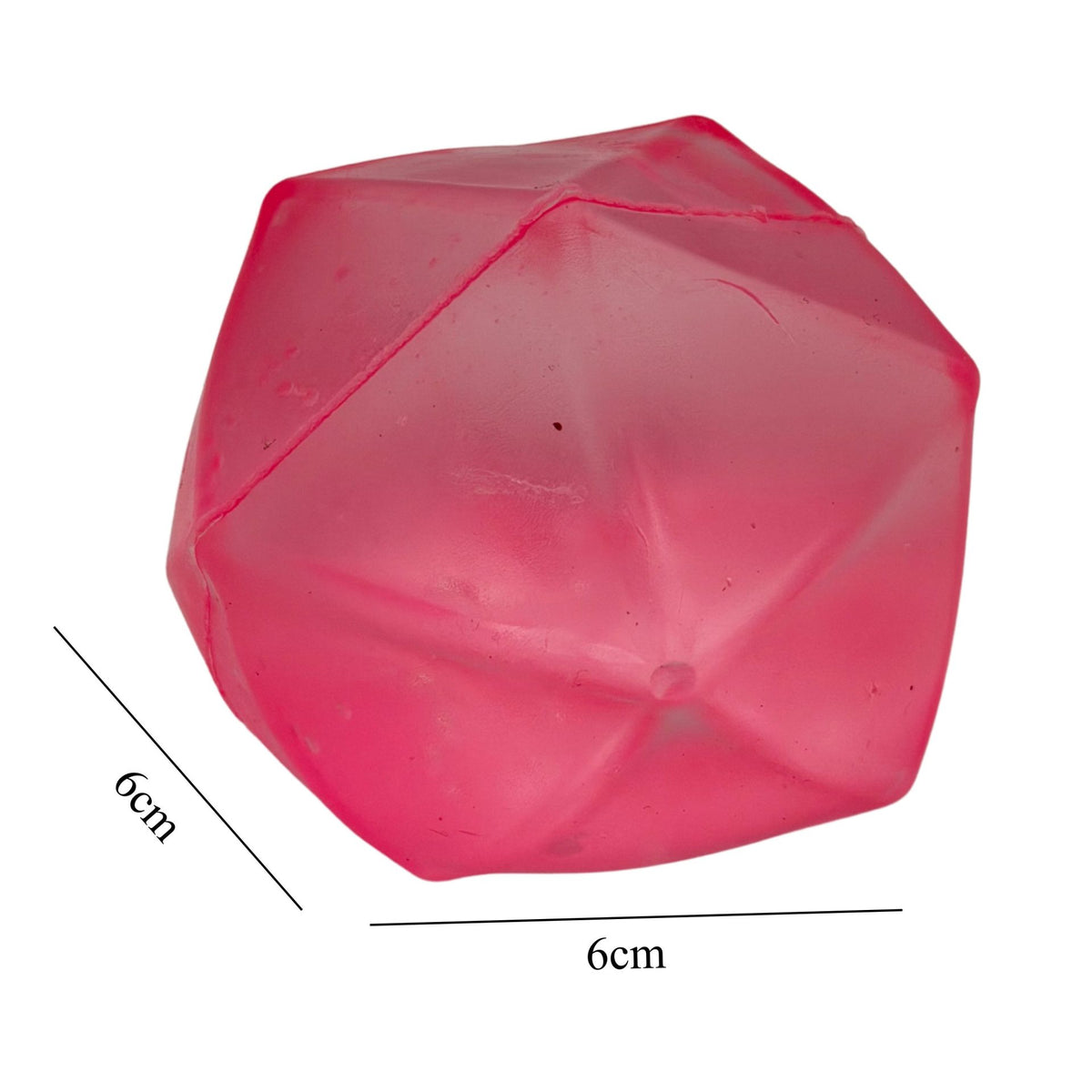 Jucarie Squishy Cub Diamond, Antistres Senzorial cu Revenire Lenta, Silicon Dens, 6x6 cm, 140 g, Roz