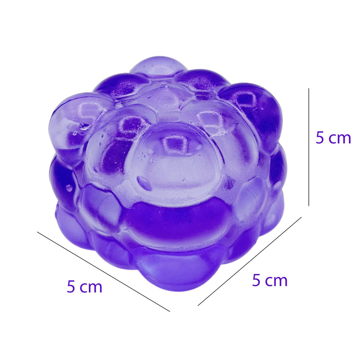 Needoh Jucarie Antistres Magic Bubble Cube 3D, Comprimabila cu Revenire, Termoplastic, 5x5x5 cm, Mov