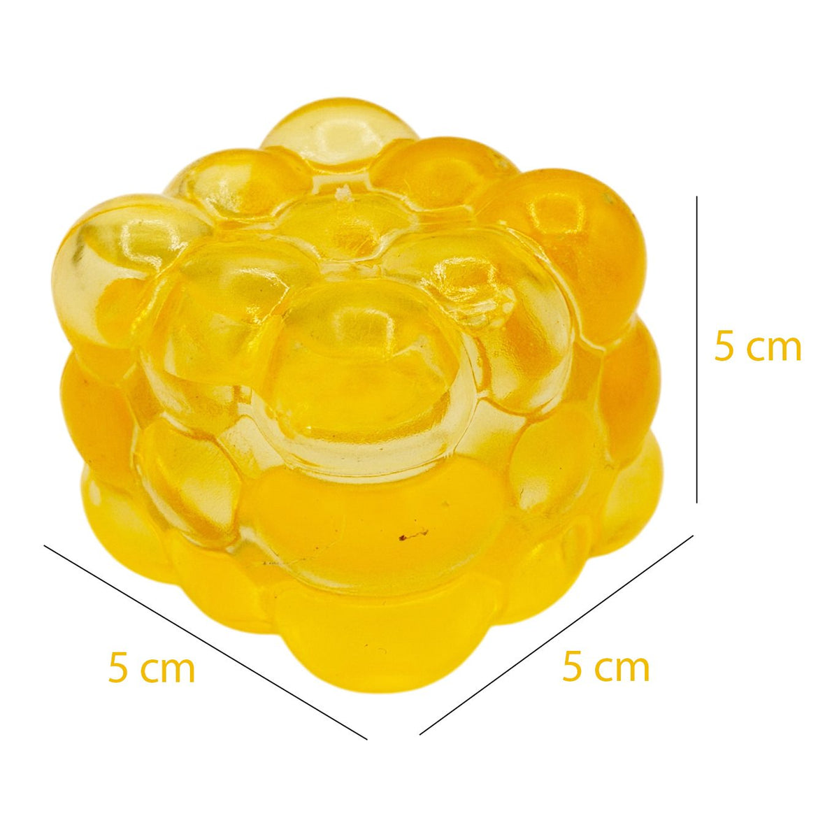 Needoh Jucarie Antistres Magic Bubble Cube 3D, Squishy Senzorial Comprimabil, Termoplastic, 5x5x5 cm, Portocaliu