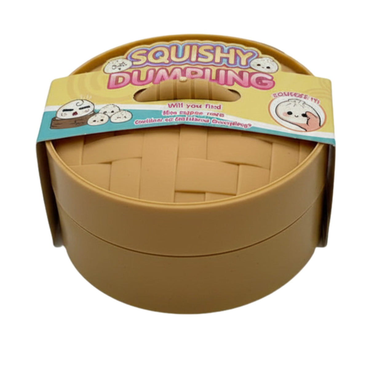Jucarie Squishy Dumpling Antistres, Design Marmorat cu Revenire Lenta, Material TPR, Recipient Inclus, 8.5 x 8.5 cm, Culoare Aleatorie