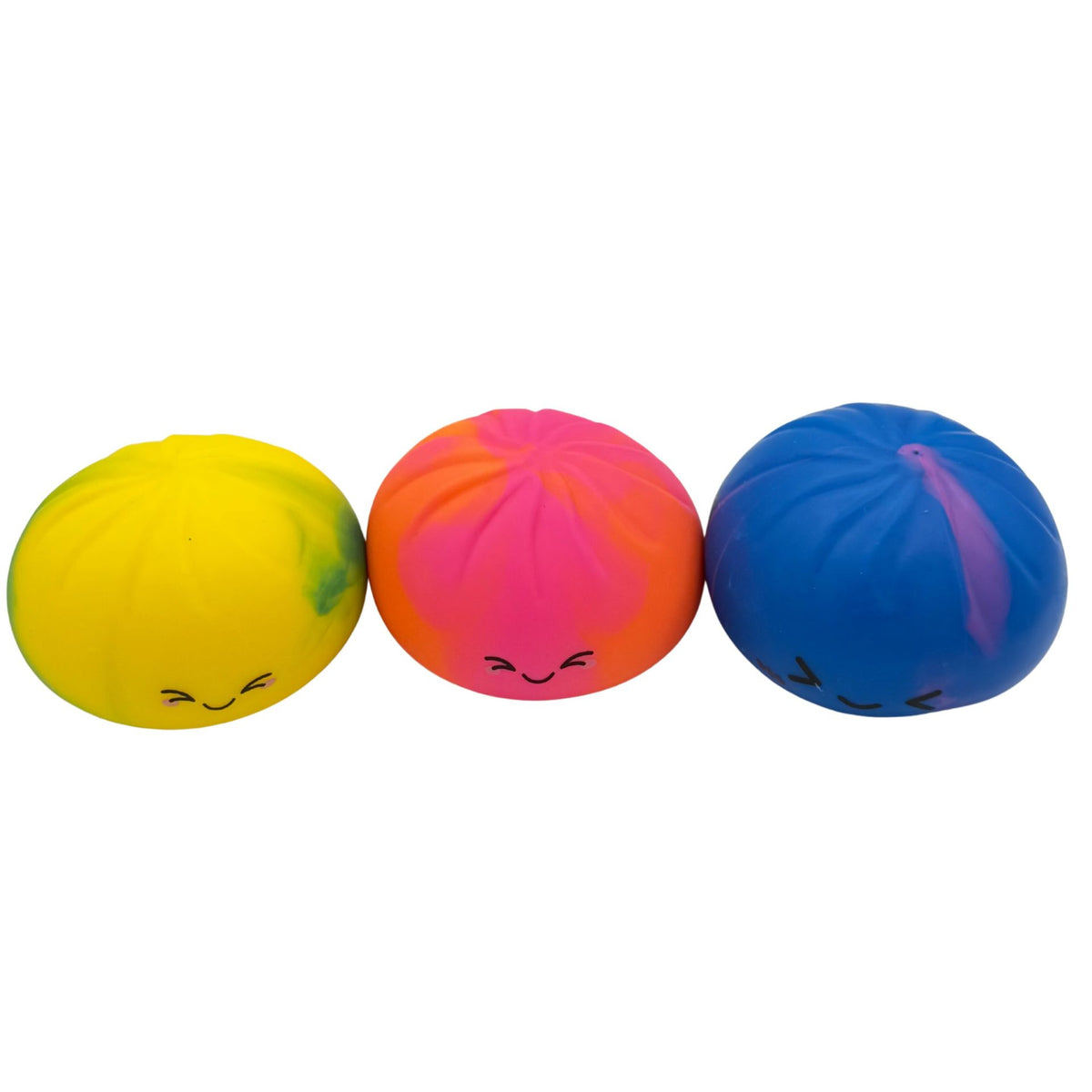 Jucarie Squishy Dumpling Antistres, Design Marmorat cu Revenire Lenta, Material TPR, Recipient Inclus, 8.5 x 8.5 cm, Culoare Aleatorie