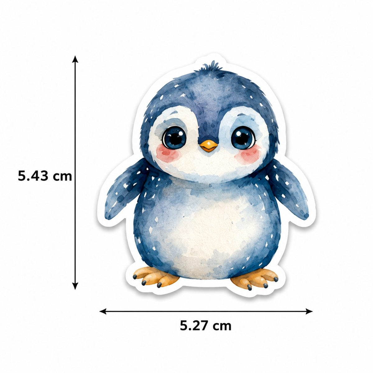 Stickere Decorative Animale, Stil Acuarela Kawaii, Hartie Autoadeziva, Set 50 Bucati, Multicolor, 5.27 x 5.43 cm