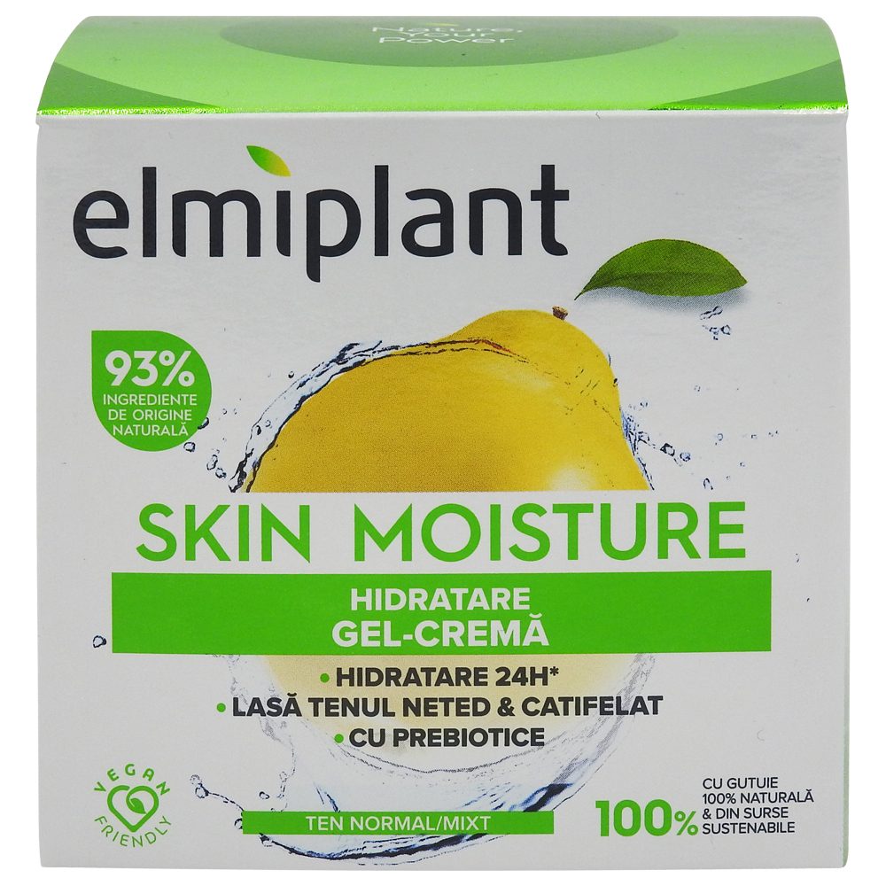 Elmiplant Crema Hidratanta de Zi Skin Moisture 25+, Ten Normal si Mixt, Textura Usoara cu Absorbție Rapida, 50 ml