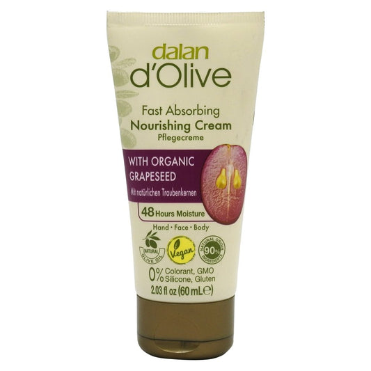 Dalan Crema Hidratanta pentru Maini, Extract de Samburi de Struguri, Formula Nutritiva, Tub 60 ml