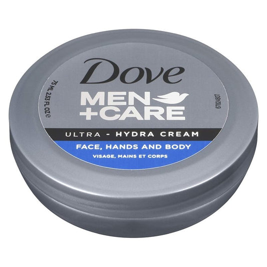 Dove Men+Care Cremă Hidratantă Ultra Hydra, Textură Lejeră pentru Față, Mâini și Corp, 75 ml