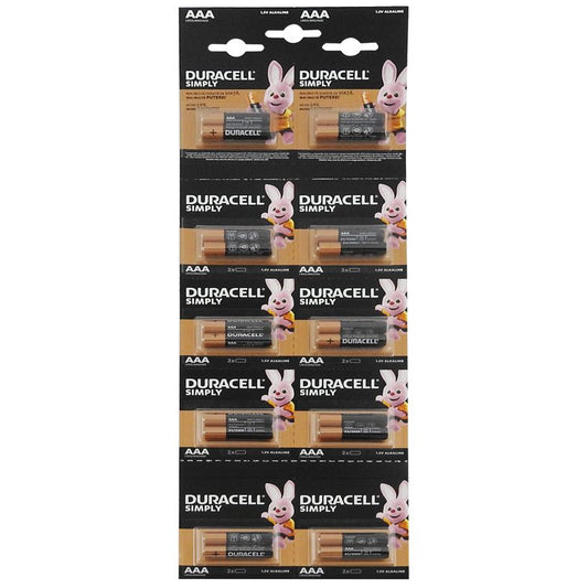 Duracell Baterii Alcaline AAA, Model R3, Tehnologie Duralock, Potrivite Pentru Dispozitive Electronice, Set 20 Bucăți