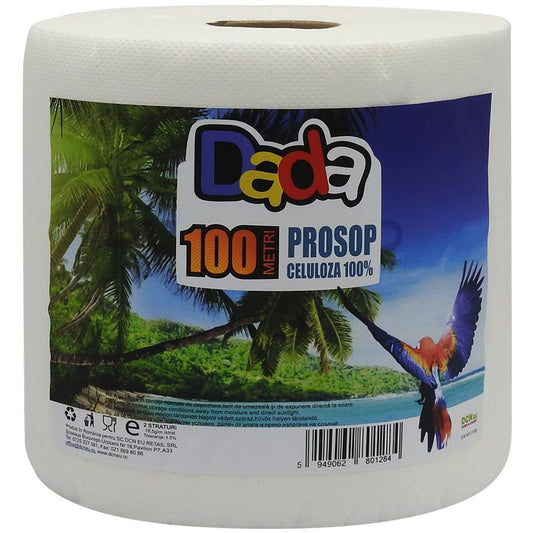 Dada Prosop Bucatarie Hartie, Rola Uriasa Absorbanta, 2 Straturi, 100 m