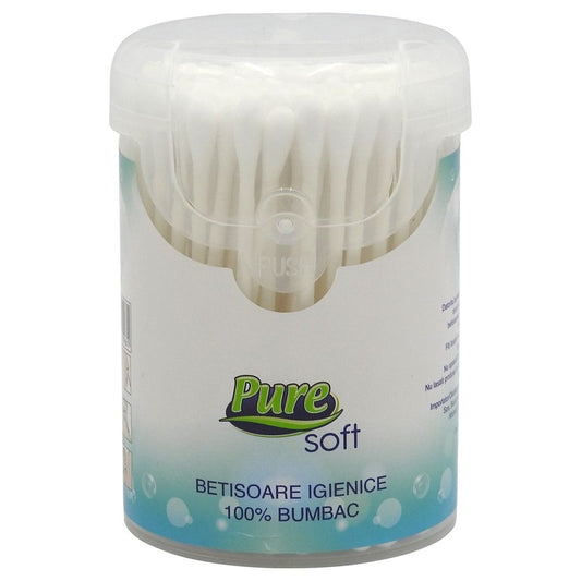 Betisoare Urechi, Bumbac Pur, Capete Rotunde, 100 Buc