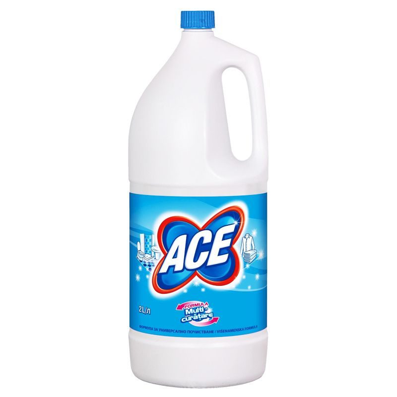 Ace Inalbitor Regular, Solutie Dezinfectanta pentru Rufe Albe si Suprafete, Formula de Protectie a Tesaturilor, 2 L