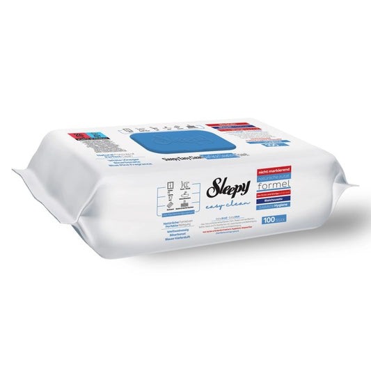 Sleepy Easy Clean Șervețele Umede Multisuprafețe, Curățare Extra Igienică, Cu Oțet Alb și Bicarbonat de Sodiu, 100 Bucăți