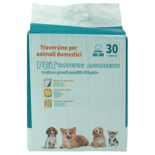 Paturici Absorbante Pentru Animale De Companie, Covorase Igienice De Unica Folosinta, Polimer Superabsorbant, 60x90 cm, 30 Bucati