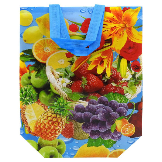 Sacoșă Cumpărături Wei A-16358, Geantă Piață Refolosibilă, Material Textil Nețesut, 30x34x12 cm