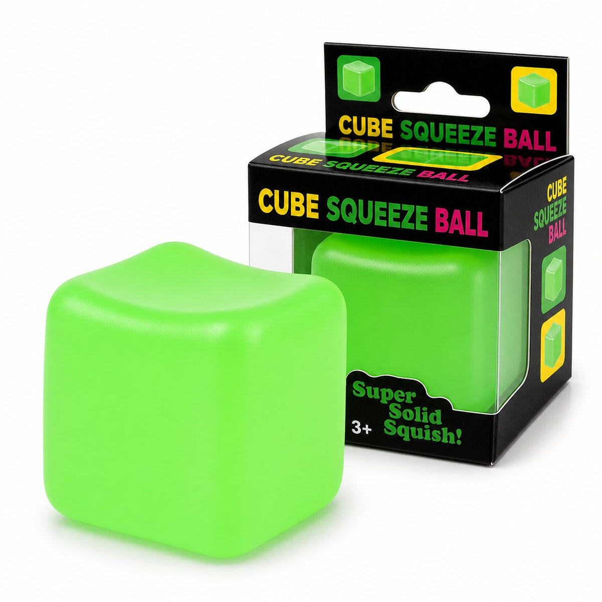 Jucarie Squishy Antistres Cub de Gheata, Revenire Lenta, Material TPR, 3x3 cm, Verde Deschis