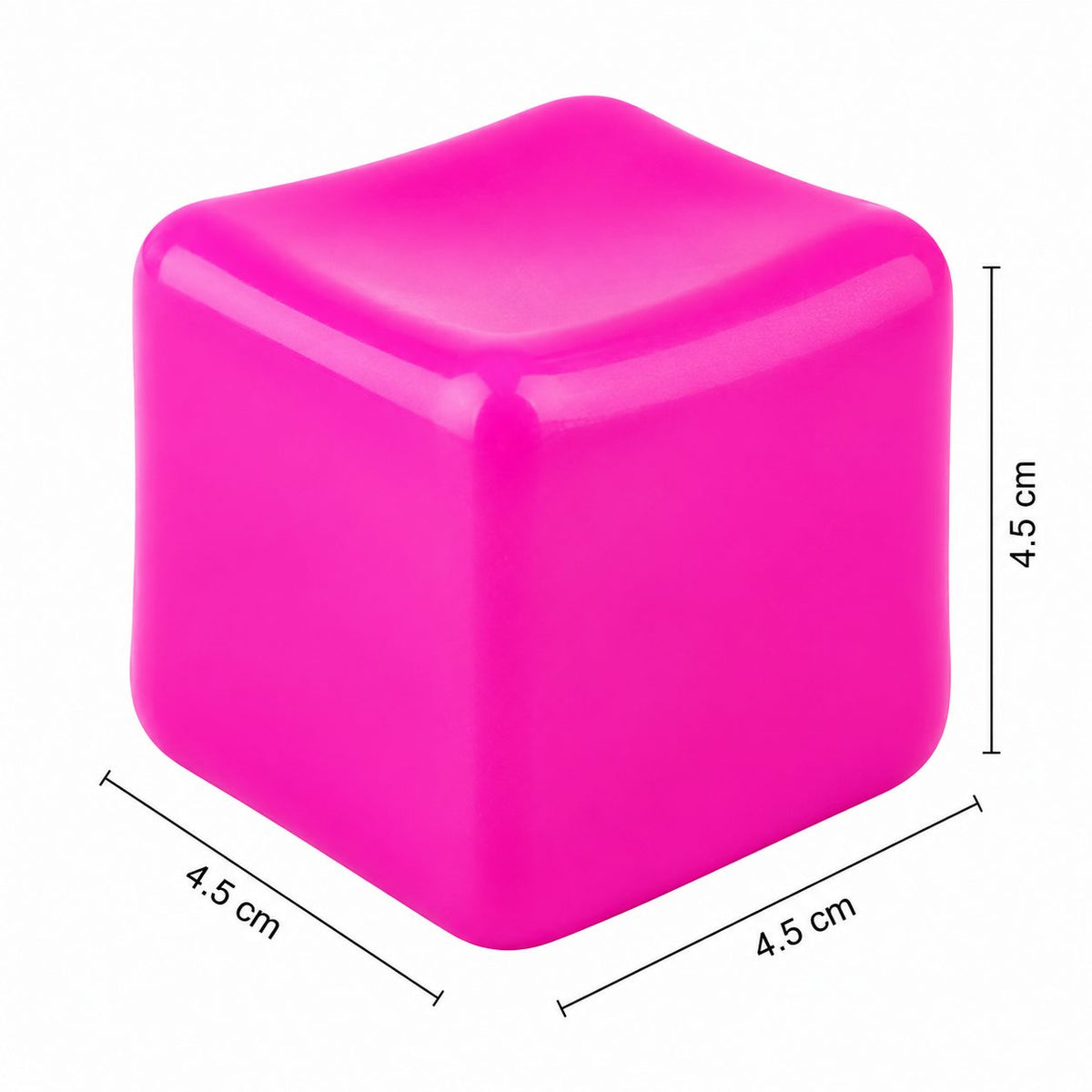 Jucarie Squishy Antistres, Cub Fidget 3D cu Revenire Lenta, Termoplastic TPE, 4.5x4.5x4.5 cm, 110 g, Mov