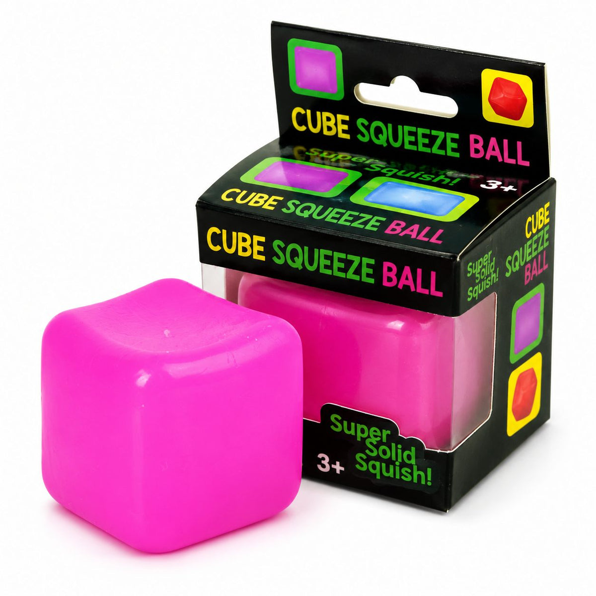 Jucarie Squishy Antistres, Cub Fidget 3D cu Revenire Lenta, Termoplastic TPE, 4.5x4.5x4.5 cm, 110 g, Mov