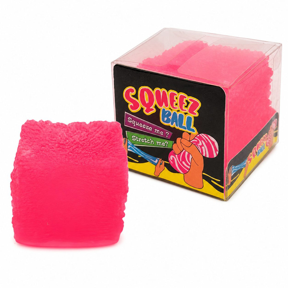 Jucarie Squishy Cub Fidget 3D, Antistres Senzorial Model Frosted, TPR Elastic, 5 cm, 140 g, Roz