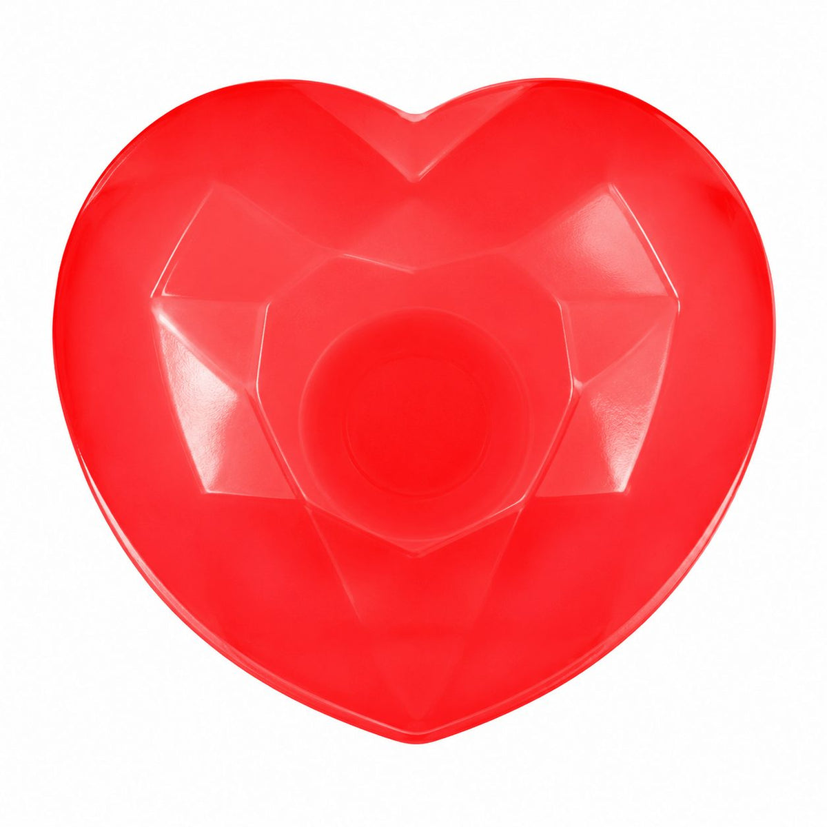Jucarie Antistres Inima Diamant 3D, Squishy Senzorial cu Revenire Lenta, Spuma Elastica, 6.5x6x3.5 cm, Rosu