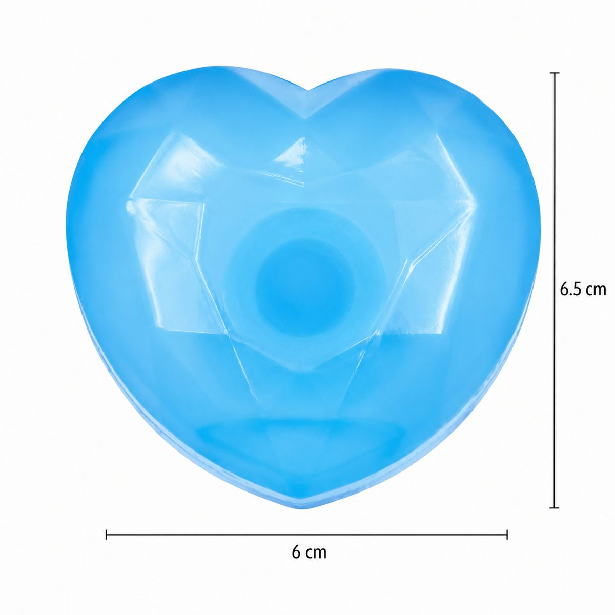 Jucarie Antistres Inima Diamant 3D, Squishy Senzorial cu Revenire Lenta, Spuma Elastica, 6.5x6x3.5 cm, Albastru