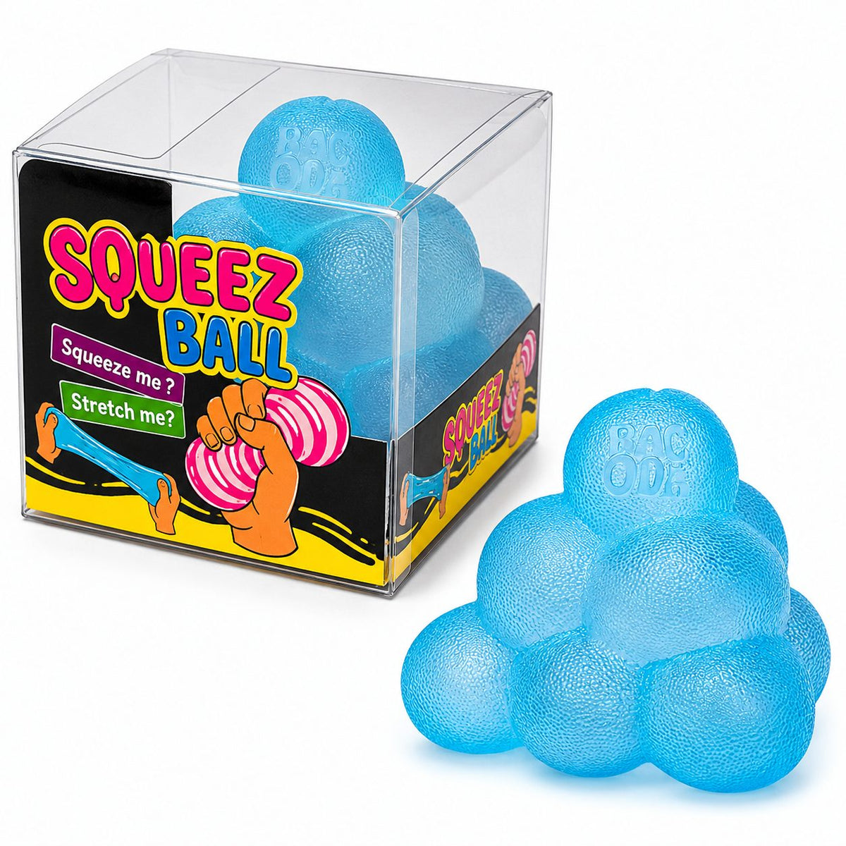 Jucarie Squishy Piramida 3D Antistres, Revenire Lenta, Spuma Poliuretanica Frosted, 6.5 cm, Albastru