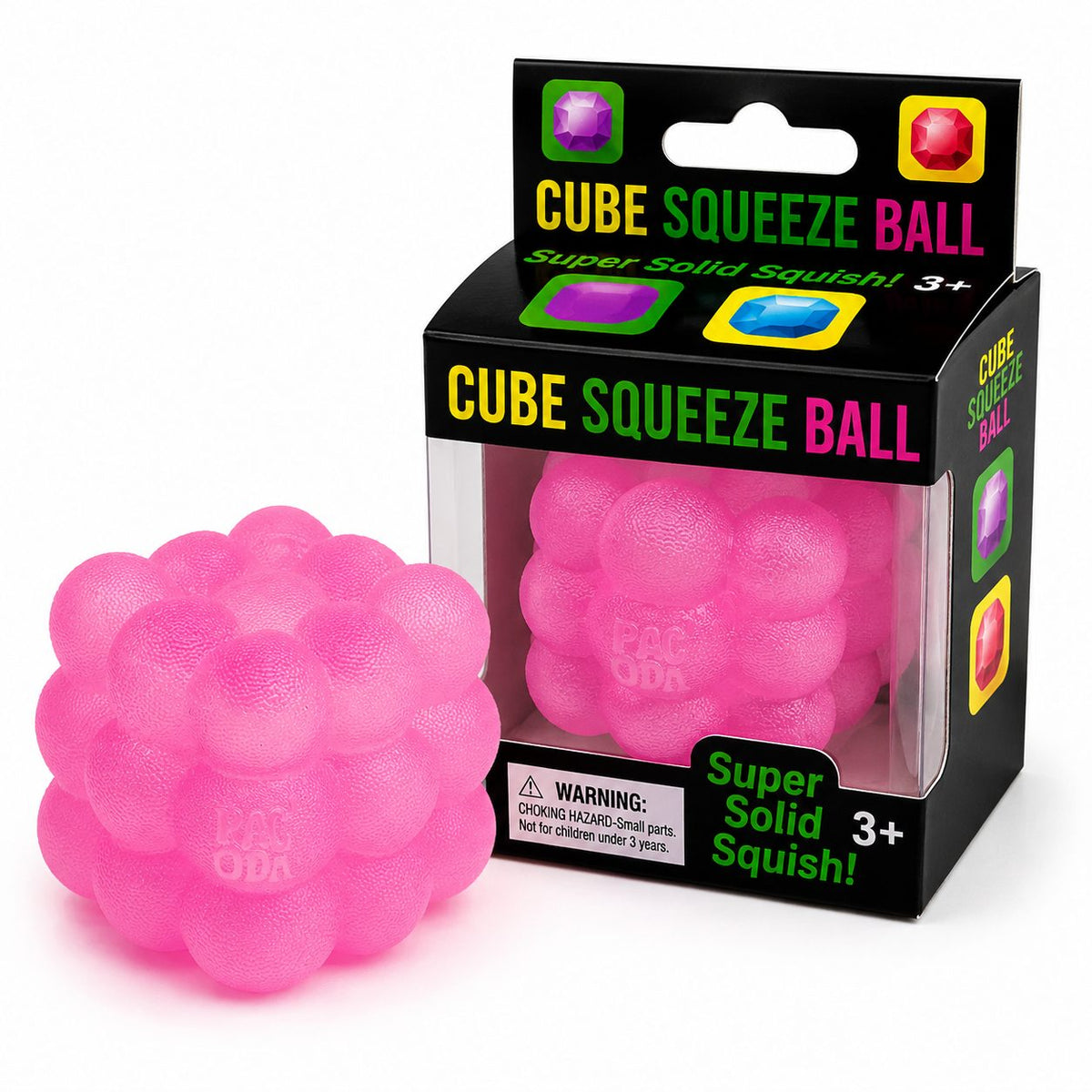Jucarie Squishy Antistres Cub, Model Sculptat cu Revenire Lenta, Spuma Densa, 5 cm, 180 g, Roz
