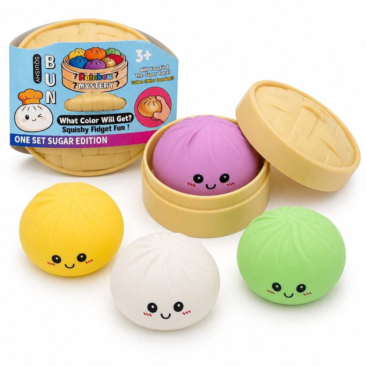 Jucarie Squishy Dumpling Antistres, Model Galusca Gigant cu Revenire Lenta, Spuma Elastica, 25 cm, 1000 g, Culoare Aleatorie