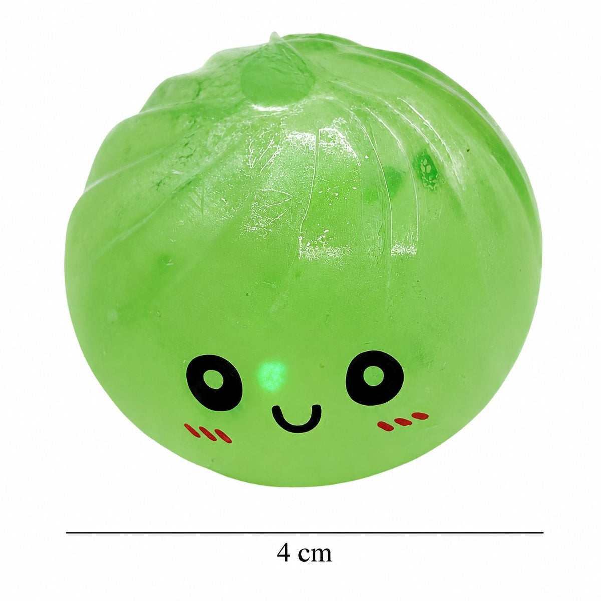 Jucarie Squishy Dumpling Antistres, Revenire Lenta cu Sclipici, Termoplastic, 4 cm, Culoare Aleatorie