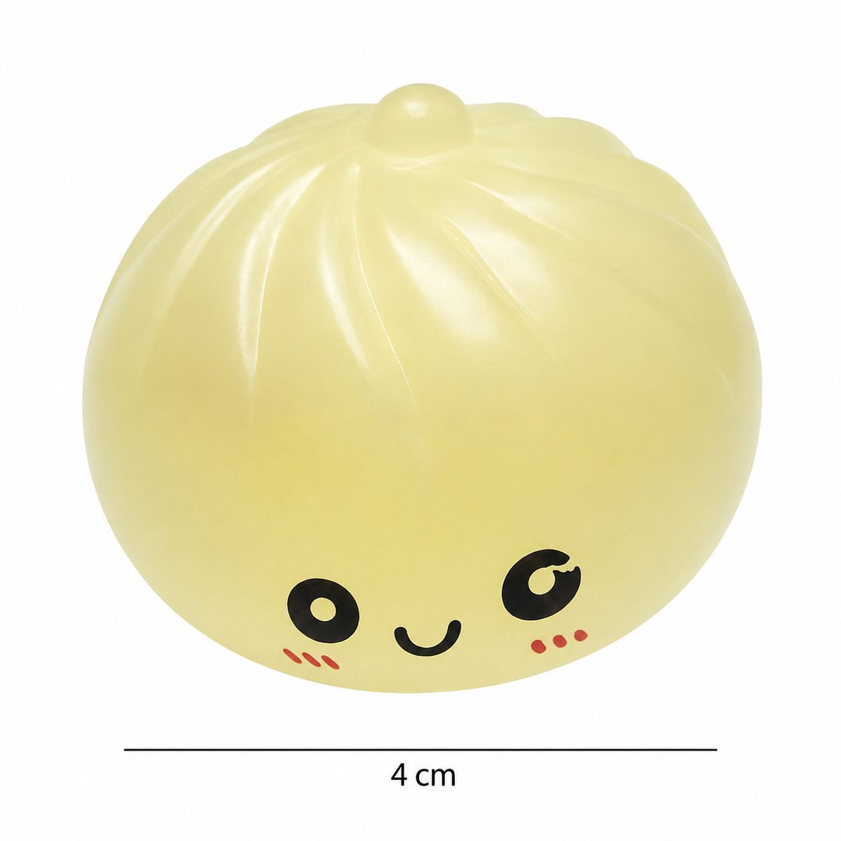Jucarie Squishy Dumpling Antistres, Revenire Lenta cu Sclipici, Termoplastic, 4 cm, Culoare Aleatorie