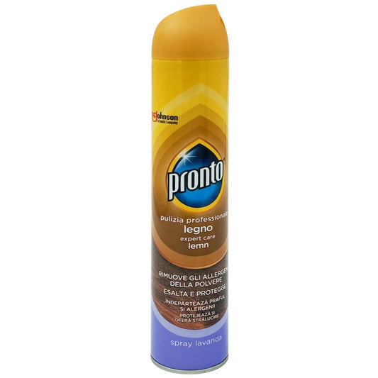 Pronto Spray Curățare Mobilă, Formula Classic Lavandă, Efect Antistatic și Luciu, Recipient Aerosol, 300 ml