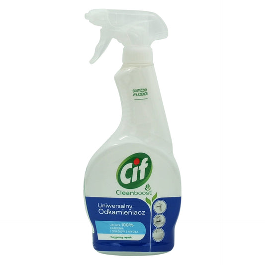 Cif Spray Curatare Multisuprafete, Formula Anticalcar cu Otet, Igienizare si Stralucire, Recipient cu Pulverizator, 500 ml