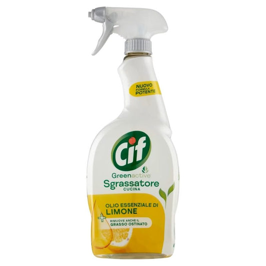 Cif Green Active, Spray Solutie Degresanta cu Extract de Lamaie, Formula Activa Impotriva Grasimii, Flacon 650 ml
