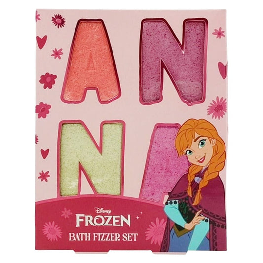 Disney Frozen, Bomba Efervescenta cu Sare de Baie, Design Personaje Elsa si Anna, Pachet 4 x 50 g, Modele Diverse
