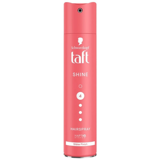 Fixativ de Păr Taft Shine, Fixare Puternică și Strălucire Intensă, Formulă Protectoare, 250 ml