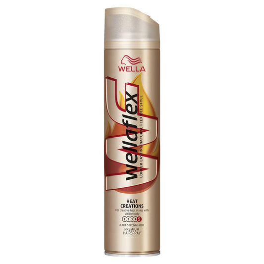 Wellaflex Fixativ Pentru Par Heat Creation, Protectie Termica, Fixare Puternica, 250 ml