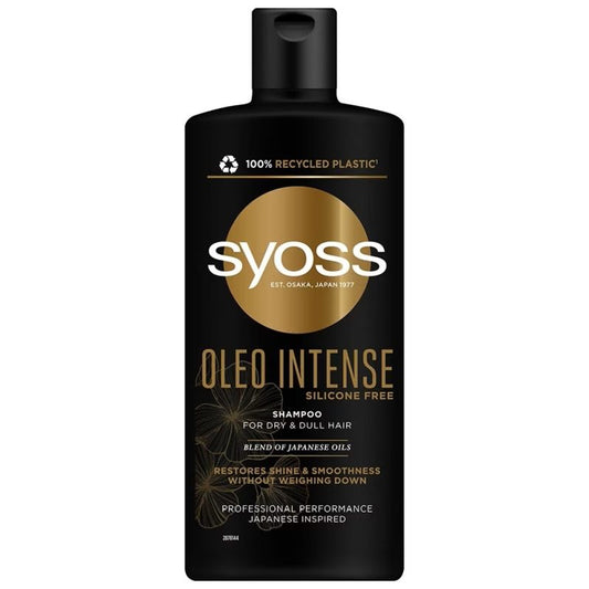 Syoss Sampon Oleo Intense Pentru Par Uscat Si Lipsit De Stralucire, Formula Cu Amestec De Uleiuri Japoneze, Fara Silicon, 440 ml