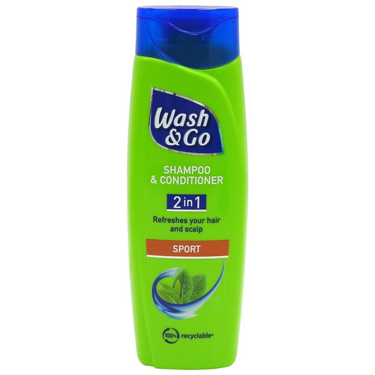 Sampon si Balsam Wash & Go Sport 2in1, Curatare Eficienta si Hidratare, Formula Revigoranta, 200 ml