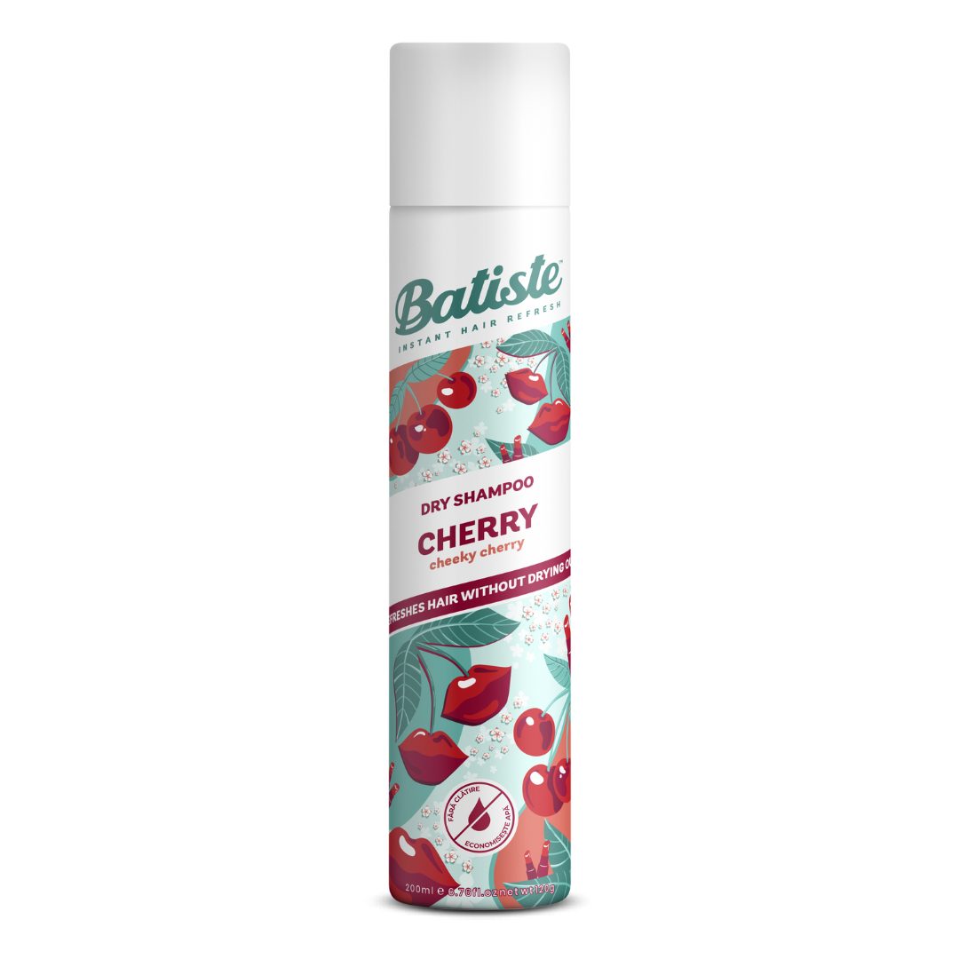 Batiste Șampon Uscat Cherry, Efect de Volum și Strălucire, Absorbție Exces de Sebum, Spray, 200 ml