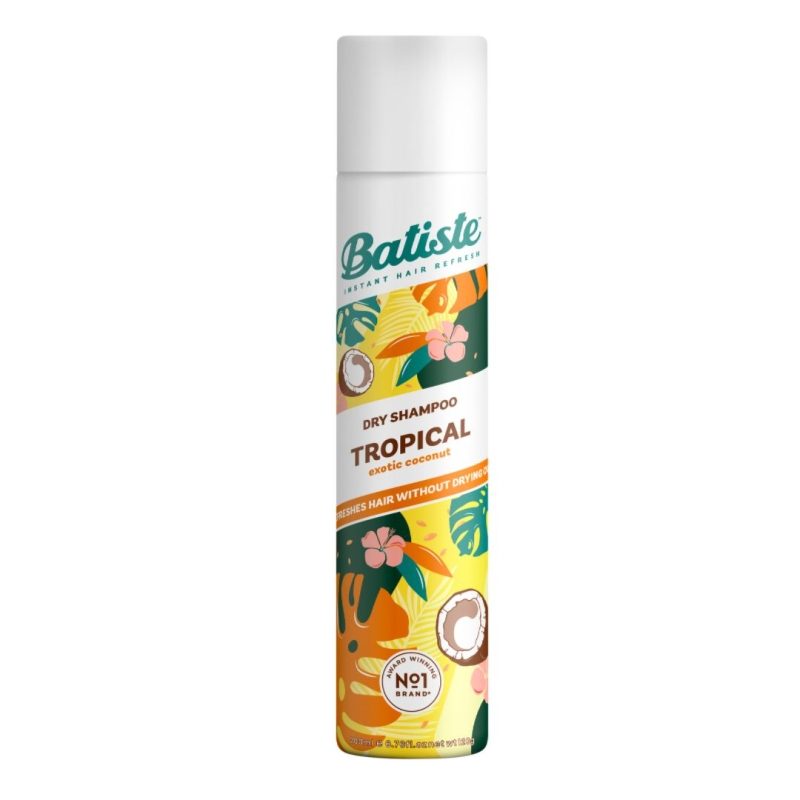 Batiste Sampon Uscat Tropical, Formula pentru Volum si Prospetime Instantanee, Aroma Exotica, Spray, 200 ml