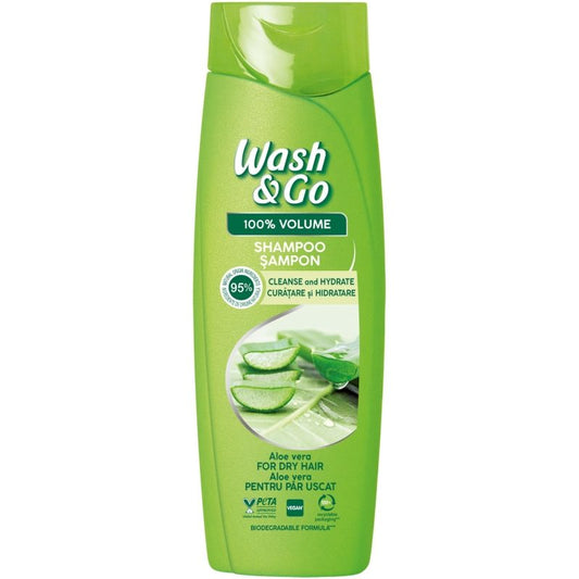 Sampon Wash & Go Cu Extract De Aloe Vera, Hidratare Si Catifelare, Pentru Toate Tipurile De Par, 360 ml