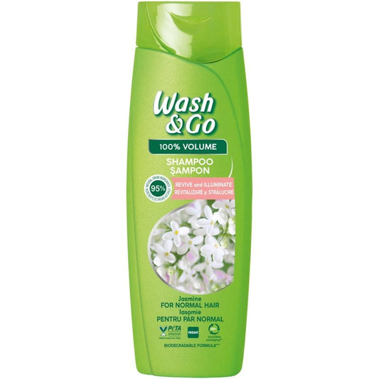 Sampon Wash & Go, Hidratare Cu Extract De Iasomie, Formula Pentru Stralucire, 360 ml