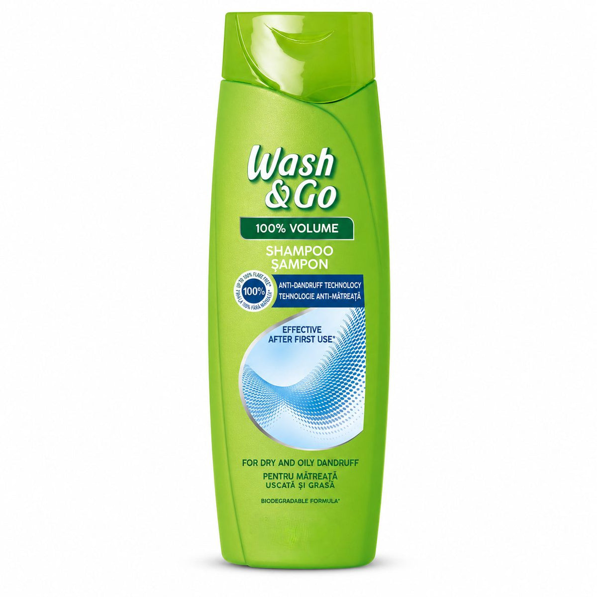 Wash&Go Sampon Antimatreata, Formula Purificatoare Pentru Par Fragil, Aroma Fresh, Textura Lichida, 675 ml